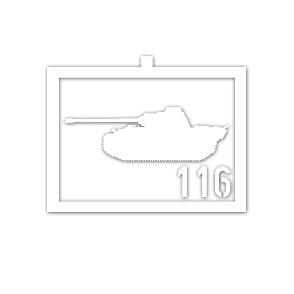 Taktische Zeichen Panther 116 Panzer Aufkleber Sticker Division 15x12#A5582