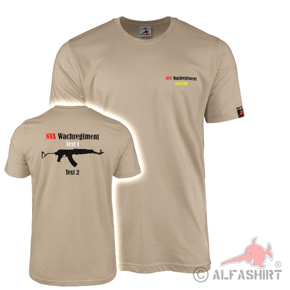 T-Shirt personalized custom text Guard Regiment NVA Veteran People's Army # 42336