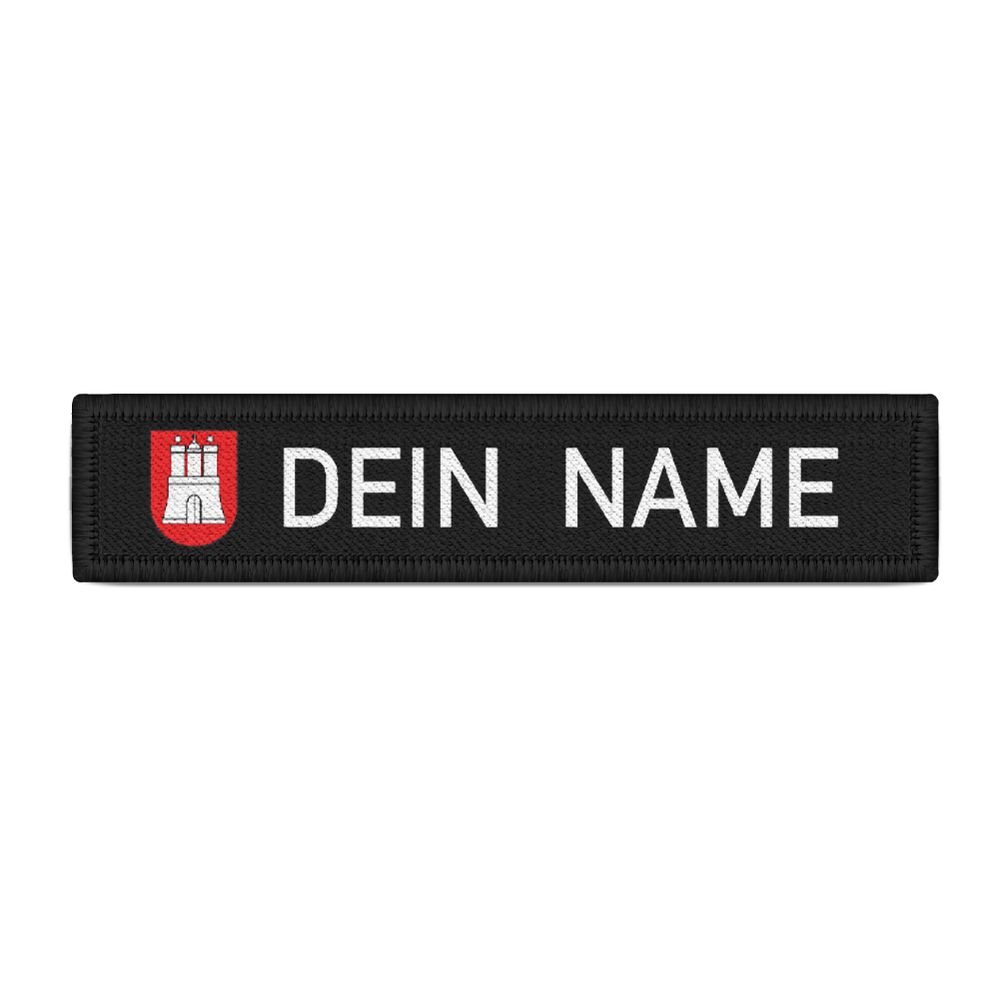Namensschild Dein Name Hamburg Patch Perle des Nordens Nord #37664