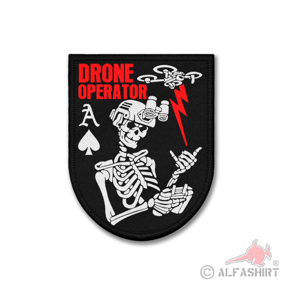 Patch Drone Operator Skull Drohne Pilot Aufklärung Militär OPS Aufnäher #44449