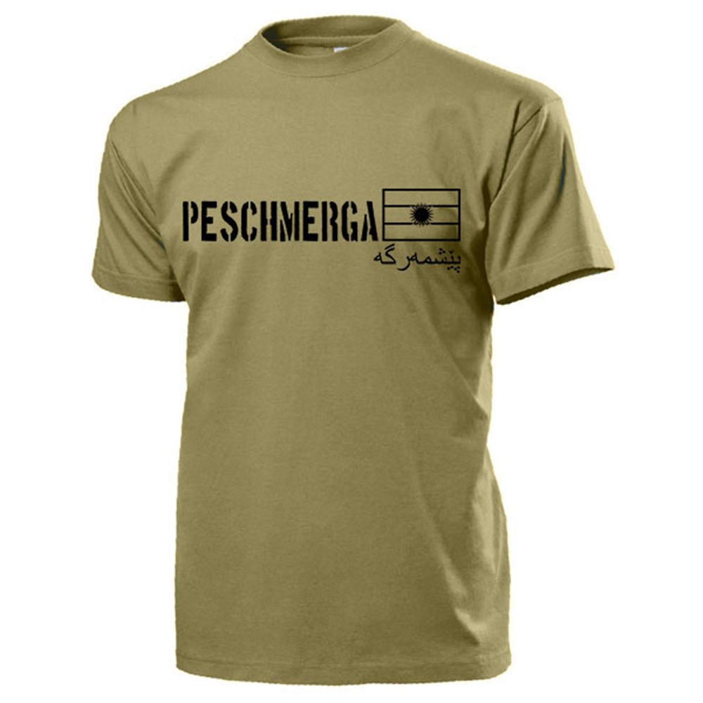 Peschmerga Miliz Kurdistan Kurden Armee Kämpfer Fahne Abzeichen - T Shirt #13325