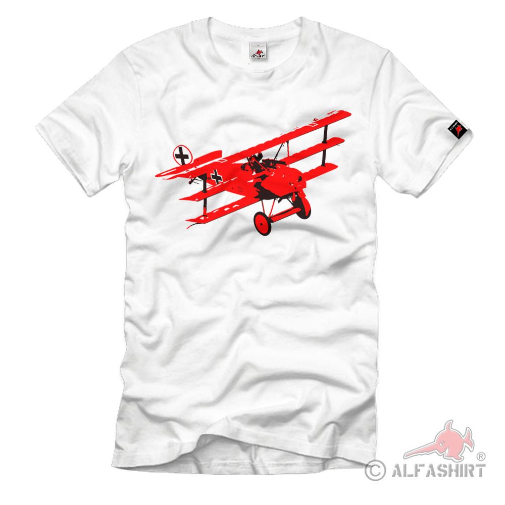 Fokker Dr I Manfred von Richthofen red Baron Dreidecker T-Shirt # 574