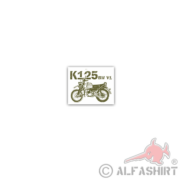 K125 BW V1 Motorrad TYP2 Aufkleber Sticker Krad Kradmelder Bike 5x7cm#A3699