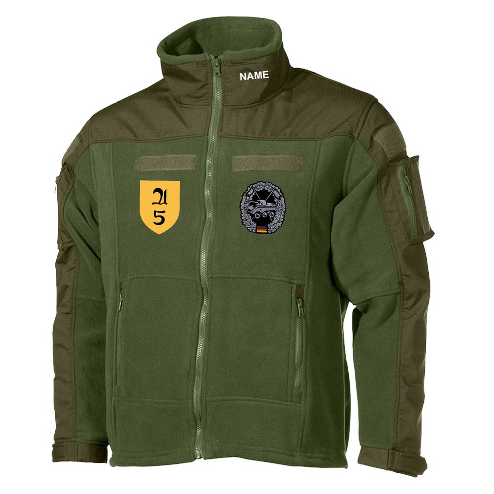 Fleecejacke GESTICKT Panzeraufklärer PzAufklBtl 5 Sontra 5. PzDiv #47174
