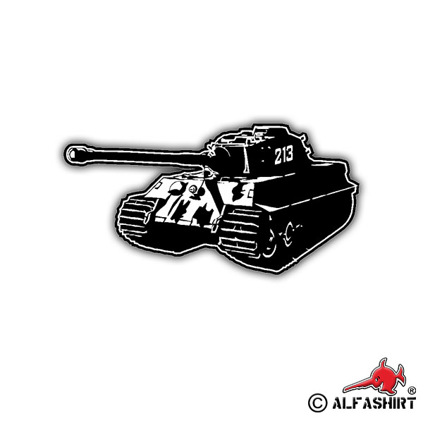 Sticker Tank La Gleize 1944 King Tiger 10x5cm A1859