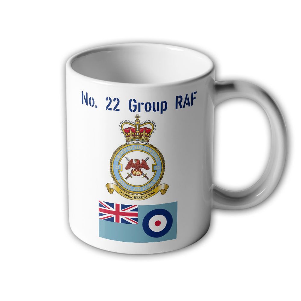 Mug No 22 Group RAF Royal Air Force Great Britain Logo Coat of Arms # 32409