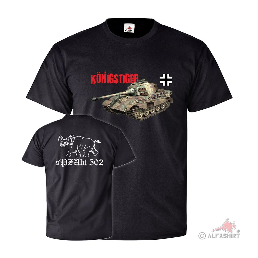 sPzAbt 502 Königstiger VI Ausf B Tiger II Royal T-Shirt #26879