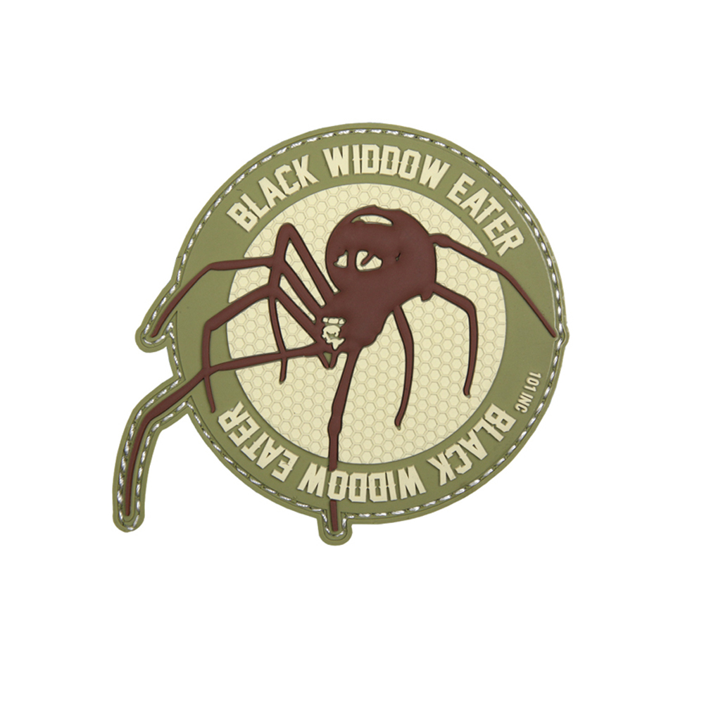 Black Widdow Tarn Spinne Tier Eater Coyote Alfa 3D Rubber Patch 9x8cm #27125