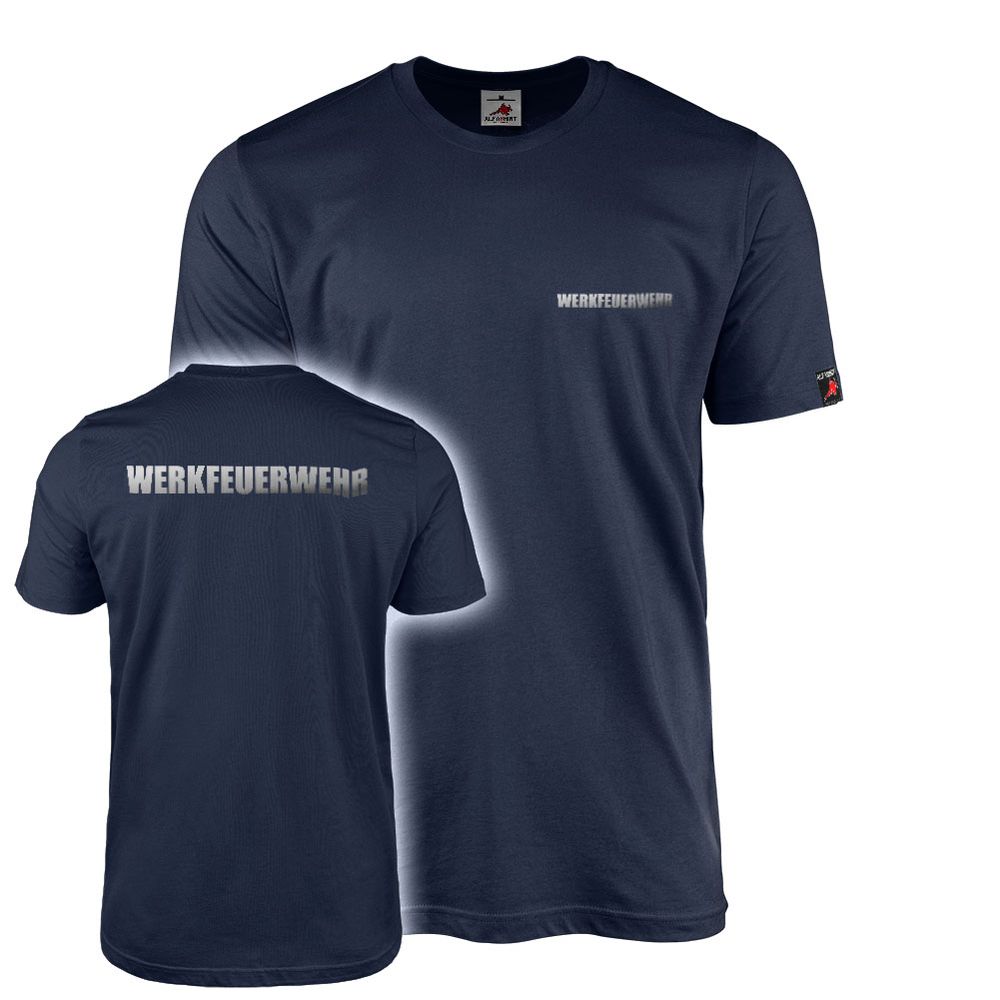 T-Shirt Werkfeuerwehr Feuerwehr Beruf reflektierend Silber Brand Unfall #42347