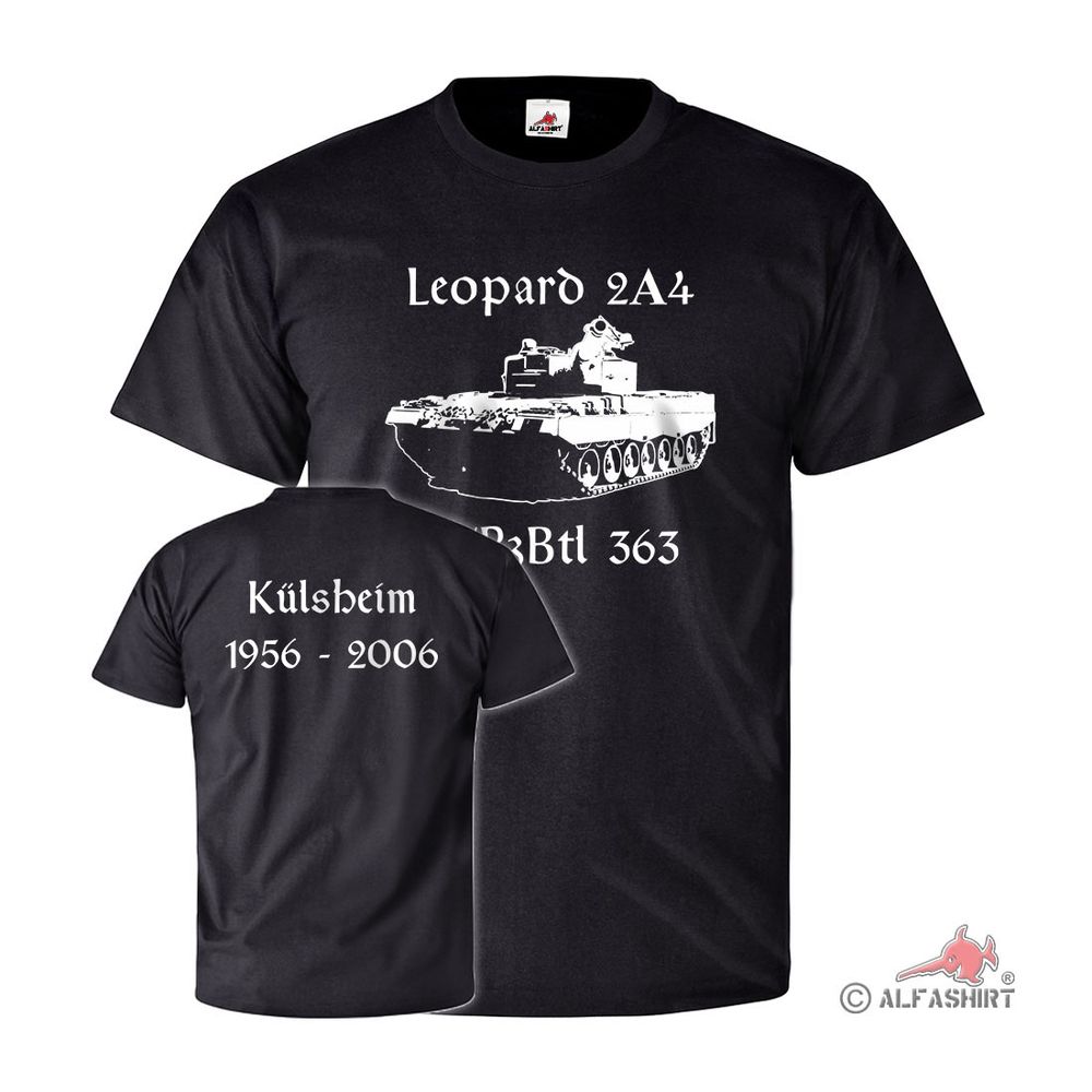 4 PzBtl 363 Leo 2A4 Panzer Kampfpanzer Leo2 Glattrohr-Kanone - T Shirt #27323