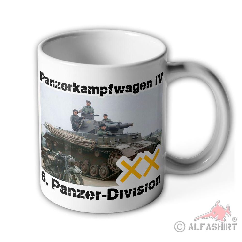 Tasse Panzerkampfwagen IV 6 Panzer Div Division Farb Bild #40606