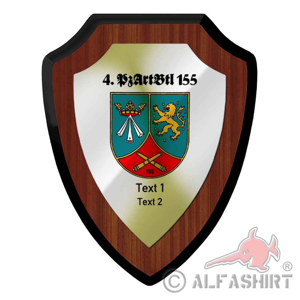 Wappenschild personalisiert 4 PzArtBtl 155 Panzerartillerie Panzer #41717