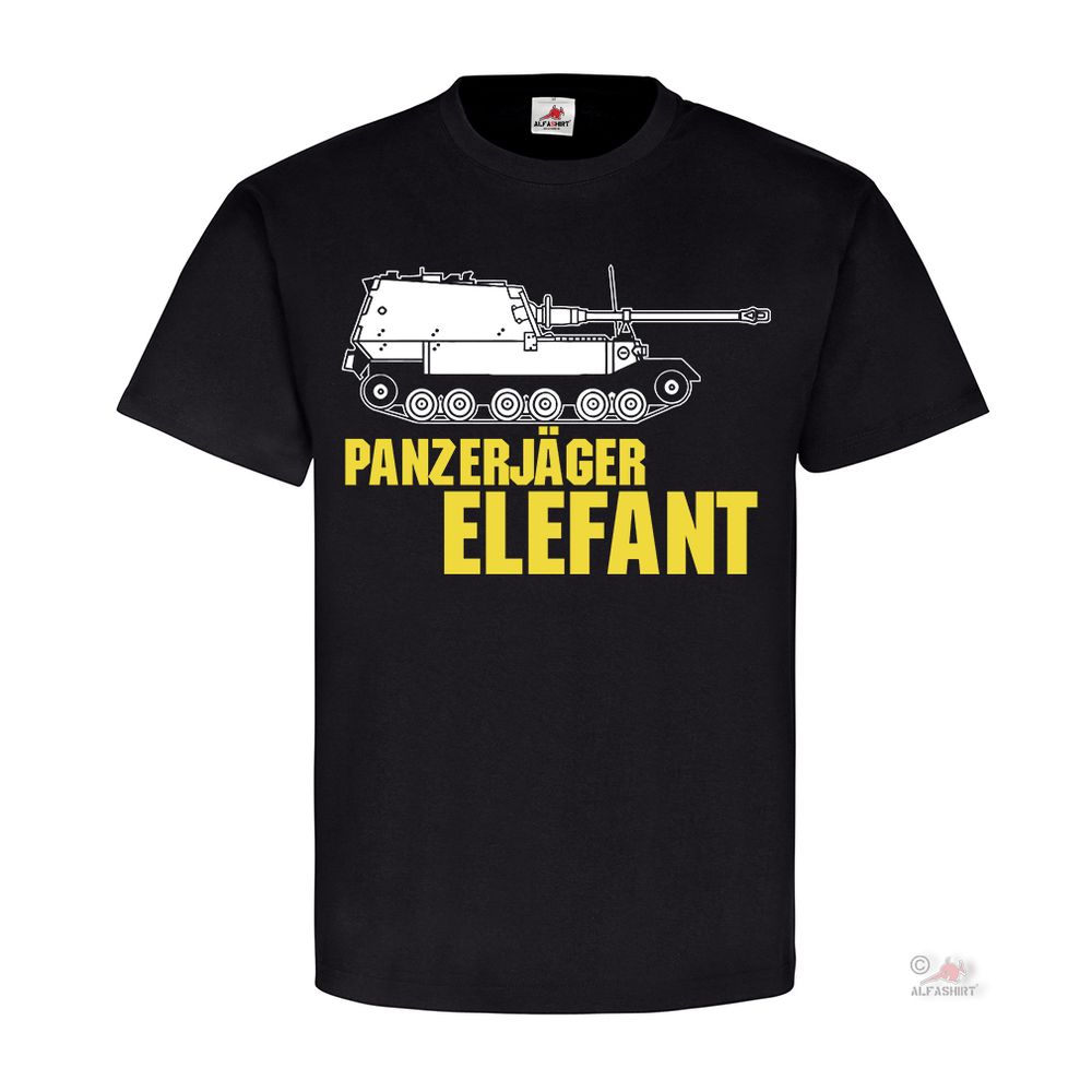 Panzerjäger Elefant Jagdpanzer Ferdinand Tiger Panzer Kurs - T Shirt #18564