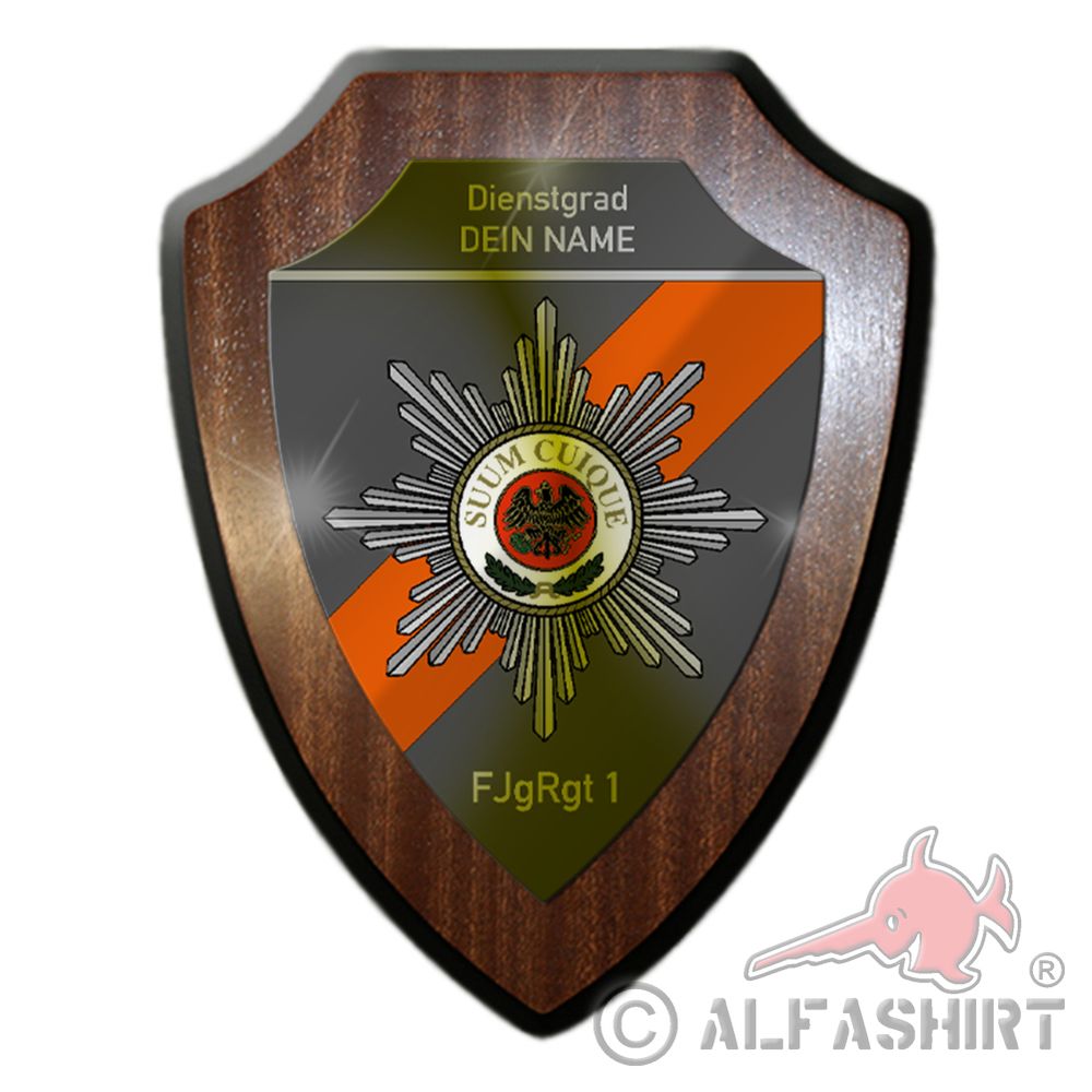 Heraldic shield Feldjägerregiment 1 FJgRgt 1 Bundeswehr Feldjäger MP # 36218
