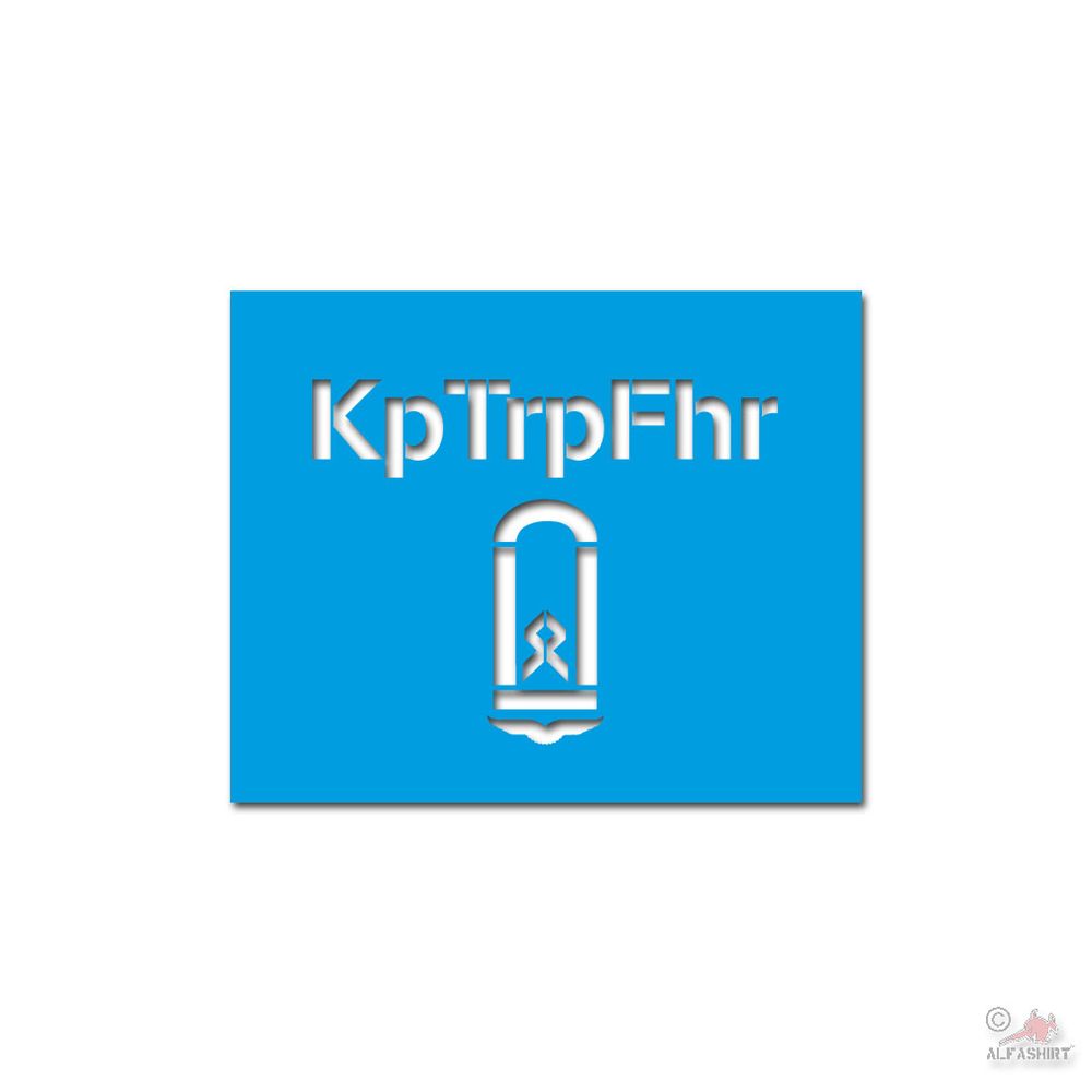 Paint Stencil Stickers KpTrpFhr HptFw LW Kompanietruppführer 15x12cm # A4681
