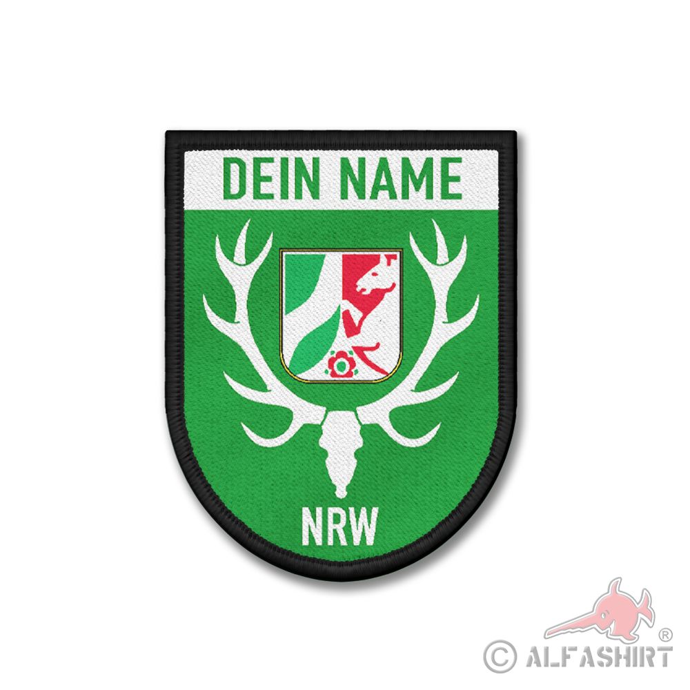 Patch NRW Jagdschutz Personalisiert Jäger Förster Revier Abzeichen #44366