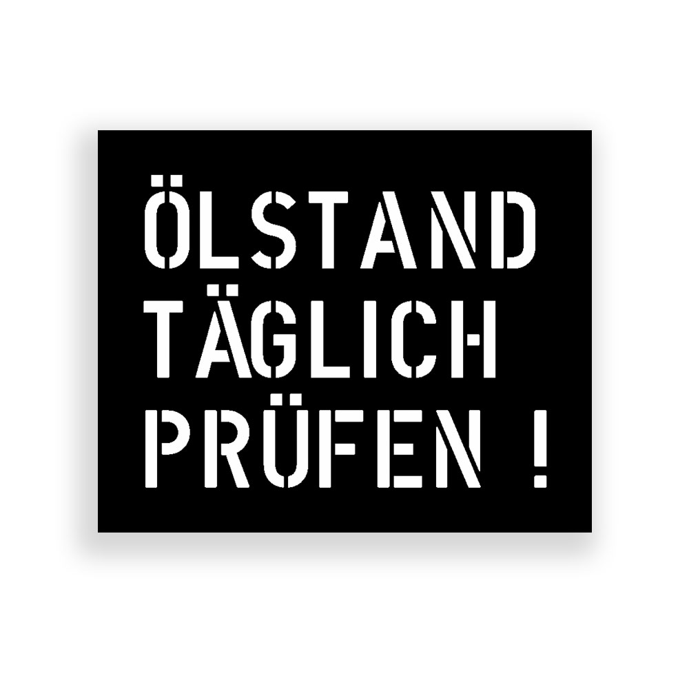 Lackierschablonenaufkleber 15x15cm Ölverbrauch Sticker HFlgWaS Army #A6094