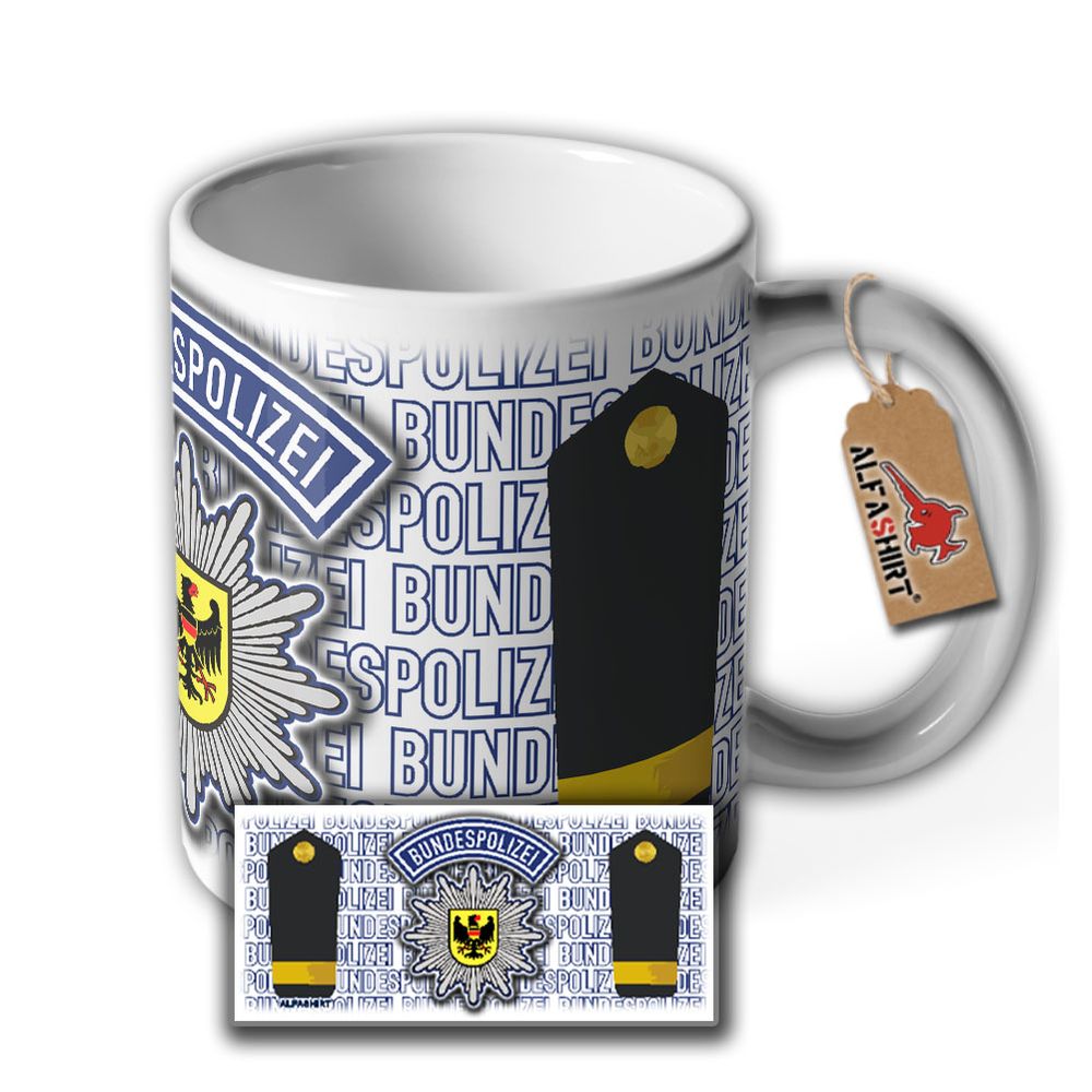 Polizeikommissar Bundespolizei zu See BPOL Küstenwache Dienst Amt Tasse #29134