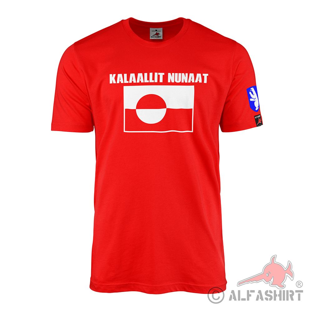 Kalaallit Nunaat Grønland Grönland Fahne Flagge Heimat Liebe T-shirt #41228