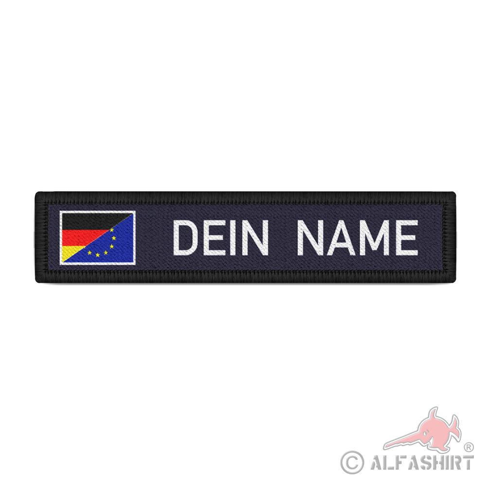 Namenschild Patch Deutsch Europa Namen Name Land Flagge Fahne DEU EU #41276