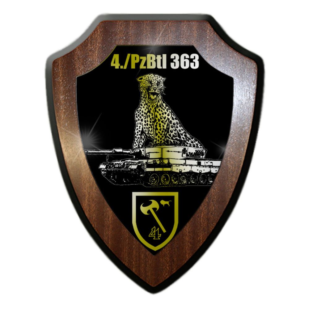 Wappenschild 4 Panzerbataillon 363 Külsheim Panzer Btl Leopard 2A4 BW #32459