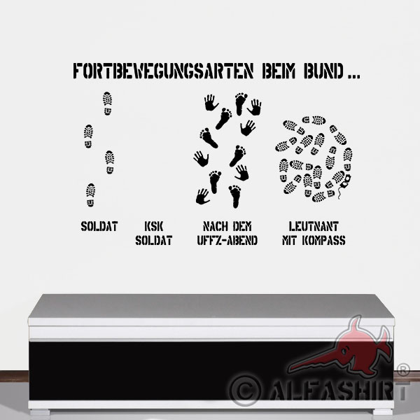 Wall Decal Types of Transportation Federal Government Soldier Bundeswehr KSK 70x45cm # A4546