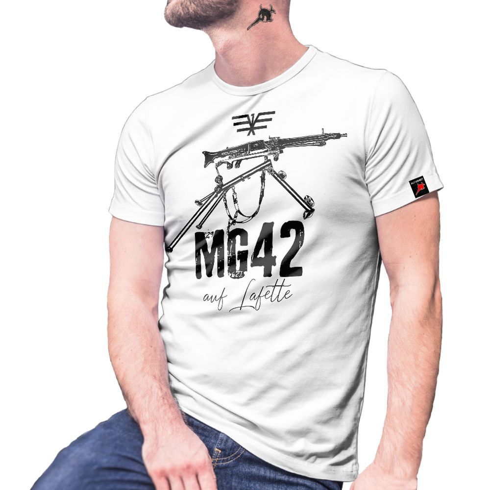 MG42 on Lafette Machine Gun 42 Find Ground Lock - T Shirt # 29065
