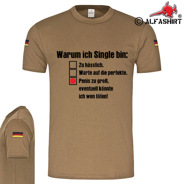 BW Tropen Warum ich single bin Humor Fun Männer EGO Macho Tropenshirt #15087