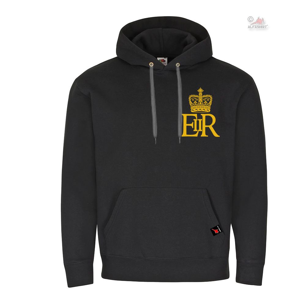 Hoodie Queen Elizabeth II Wappen Emblem Krone Königin #40475