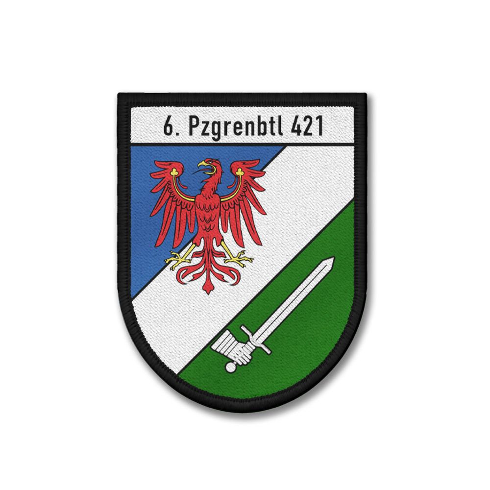 Patch 9x7cm 6. PzGrenBtl 421 Eagle Sword Coat of Arms Grenadier Soldier Veteran Brandenburg #46740