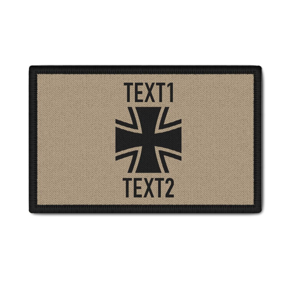 Rank Patch BW Kreuz Wunschtext Bundeswehr Reservist Veteran Soldat #46450