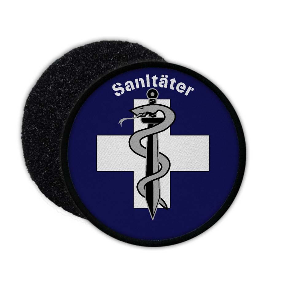 Patch Sanitäter Rettungs Rett-San Mediziner Äskulapstab Bundeswehr #31692