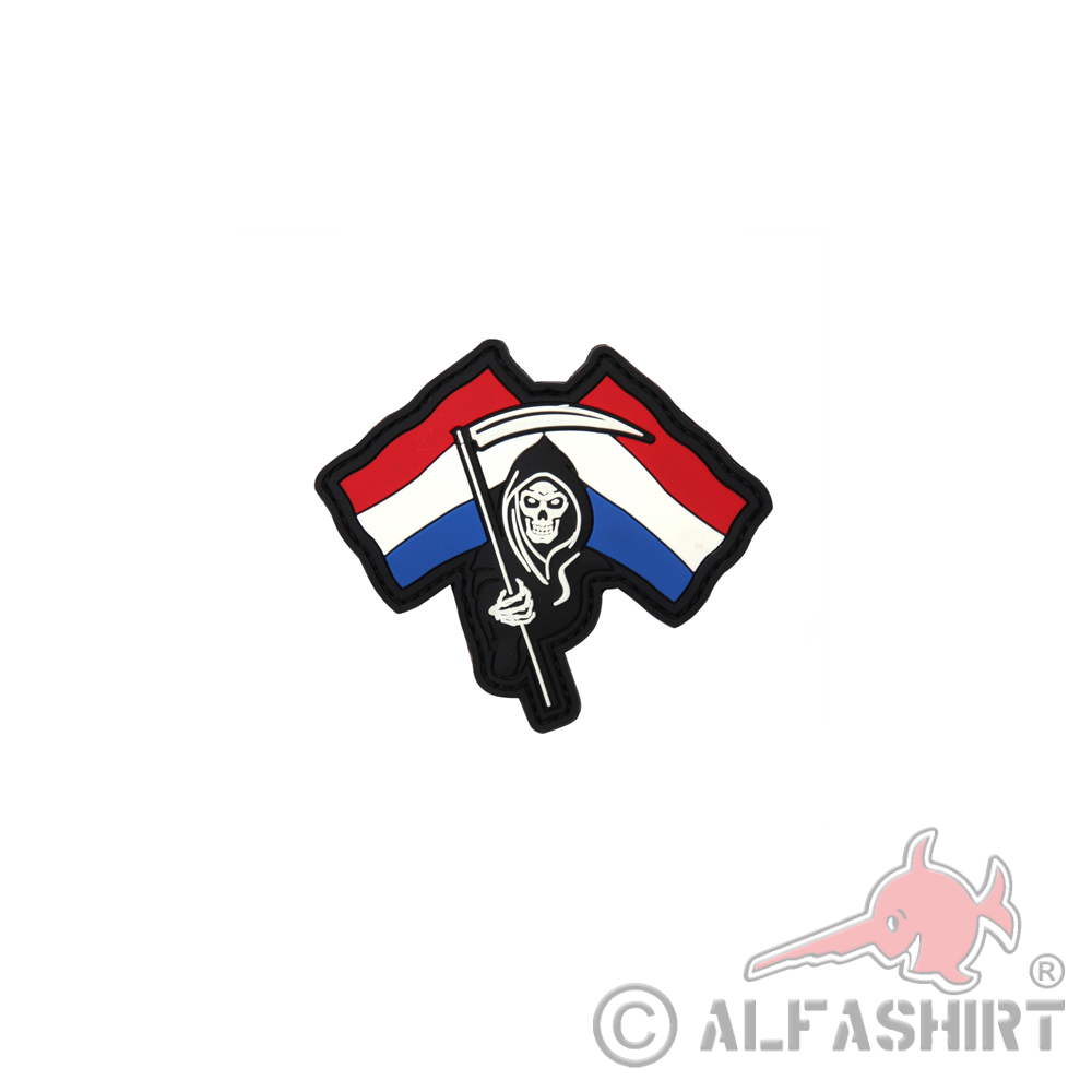 3D Rubber Dutch Reeper Patch Niederlande Airsoft Alfashirt 7  x 8 cm#26929