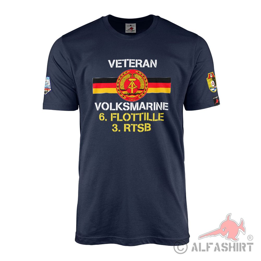 T Shirt Veteran Seefahrt Marine DDR NVA Volksmarine 6 Flotille 3 RTSB #42308