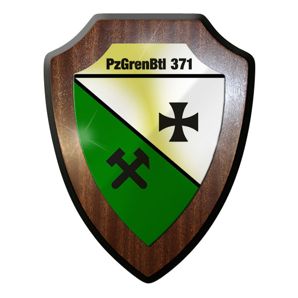 Wappenschild / Wandschild / Wappen Panzergrenadier Bataillon 371 PzGrenBtl #8990