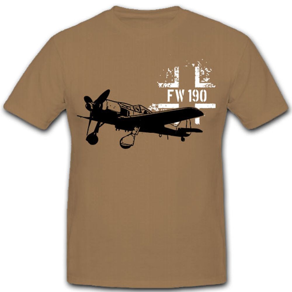 FW 190 Luftwaffe Flugzeug Balkenkreuz Deutschland Wütger - T Shirt #12378