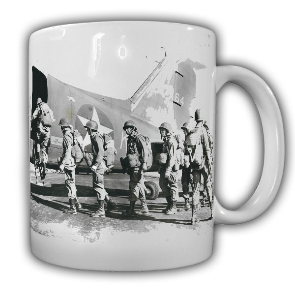 Tasse Fallschirmspringer Us Tasse Landung Absprung Flugzeug Army Bomber #22204