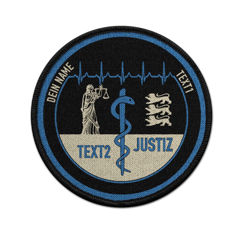 Patch customizable Justice Police Justitia Justice Asclepius Rod #42763