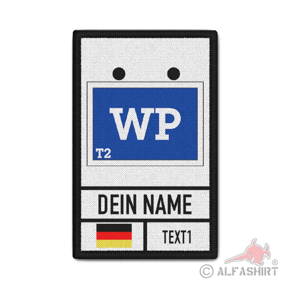 Patch Fachgruppe Wasserschaden Pumpen B Hilfswerk Personalisiert 9,8x6cm #40499