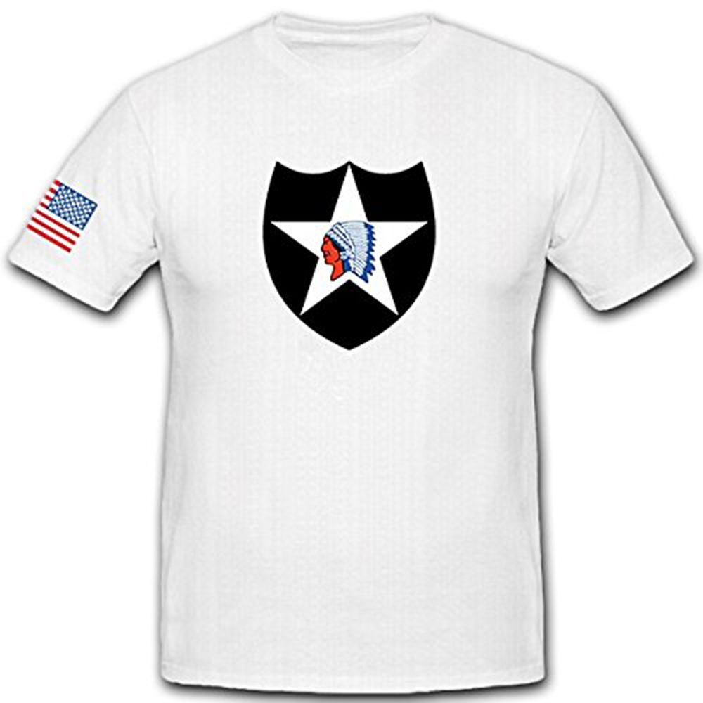 2US Infantry Division 2nd InfDiv Badge Military Crest SSI - T Shirt # 12484