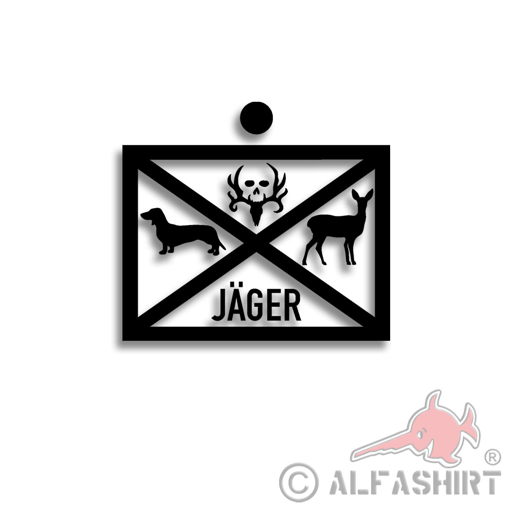 Hunting protection tactical signs dachshund roe deer sticker car each 15x13cm # A5774