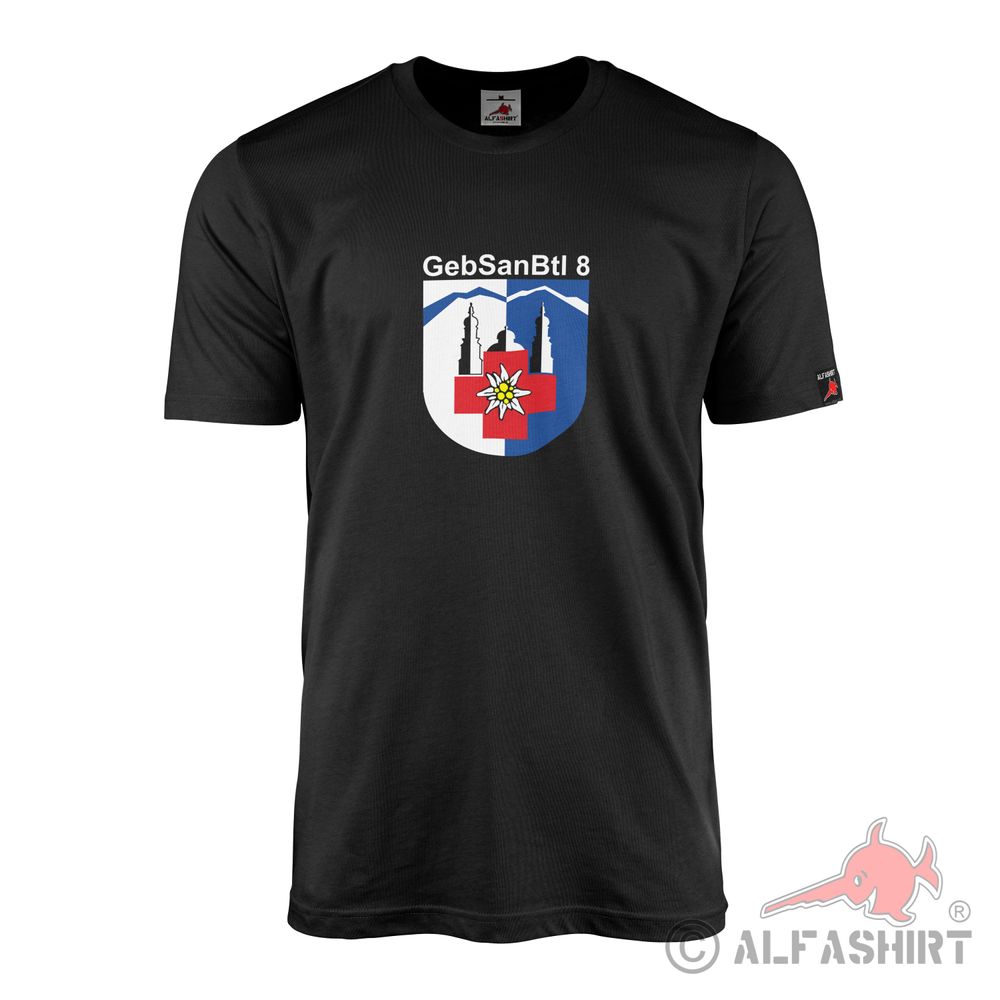 GebSanBtl 8 Mountain Medical Battalion 8 Kempten Allgäu Coat of Arms T-Shirt #45324