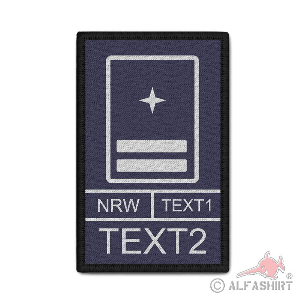 Rank Patch 9,8x6cm personalisiert Freiwillige Feuerwehr FF Dienstgrad #43584