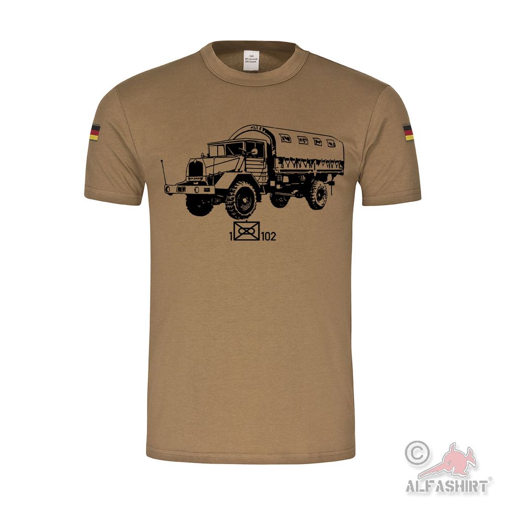 BW Tropen 630 L2A PzGrenBtl 102 Militätfahrzeug LKW Unterhemd Bundeswehr #45290
