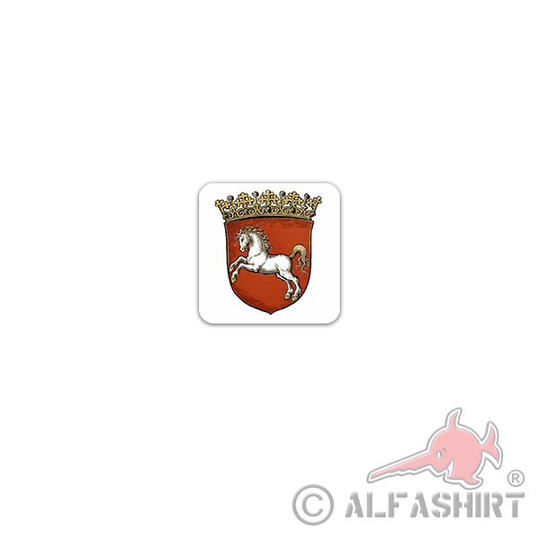 Aufkleber/Sticker Provinz Hannover Wappen Preußische Provinz Emblem 6x7cm A3230