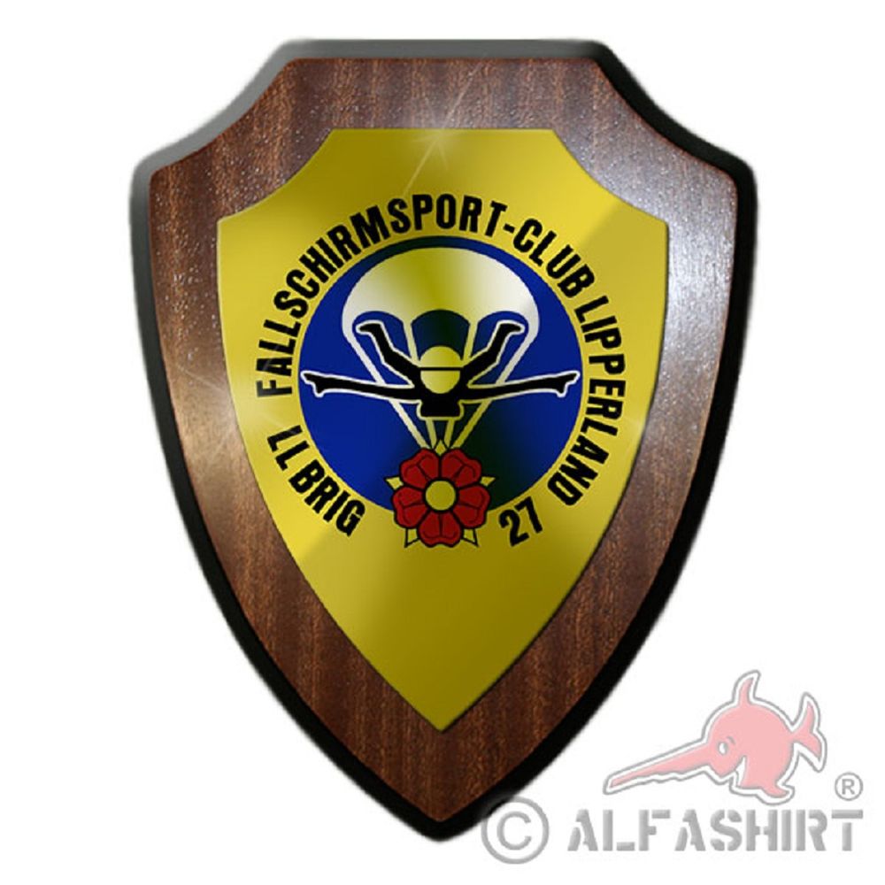 Heraldic shield - skydiving CLUB Lipperland LL Brig 2 paratrooper # 19002