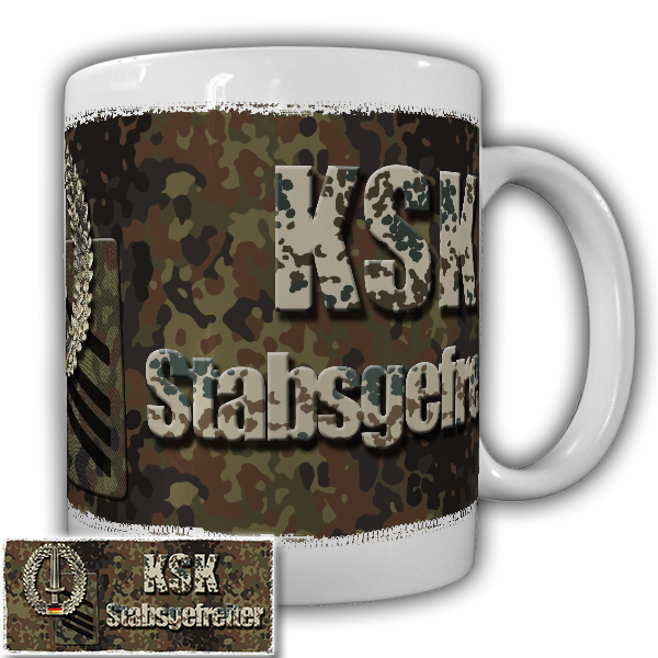Tasse KSK Stabsgefreiter OG Ogefr Barettabzeichen Schwert Bundeswehr #19846