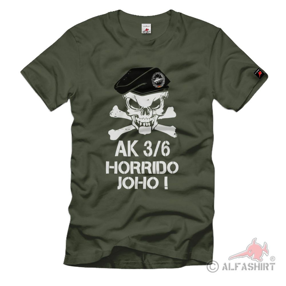 Panzeraufklärer AK3-6 BW Barett Schädel Bundeswehr Aufklärer T-Shirt #40287