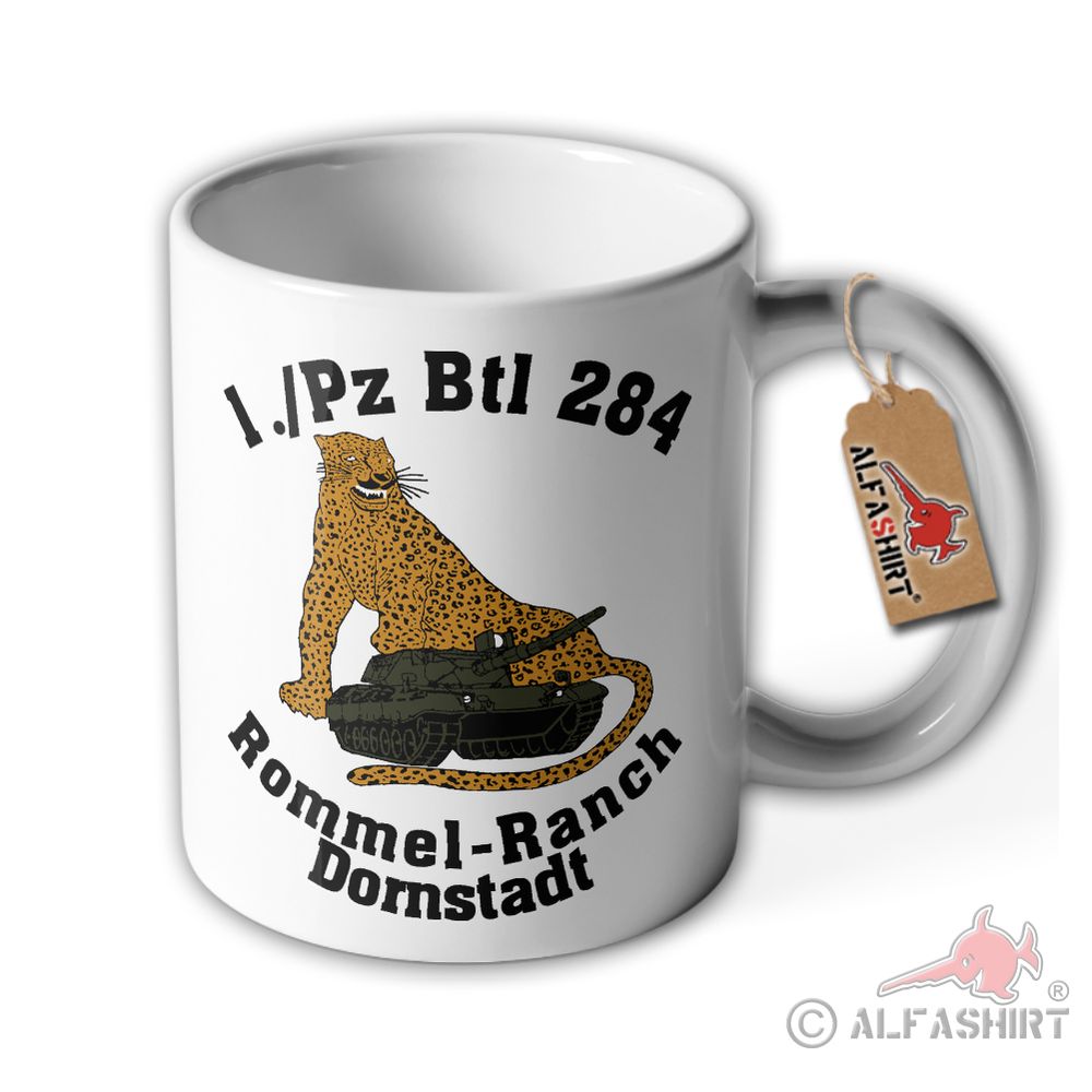 Tasse 1 PzBtl 284 Bundeswehr Dornstadt RoKa Kaserne Panzerbataillon #39617