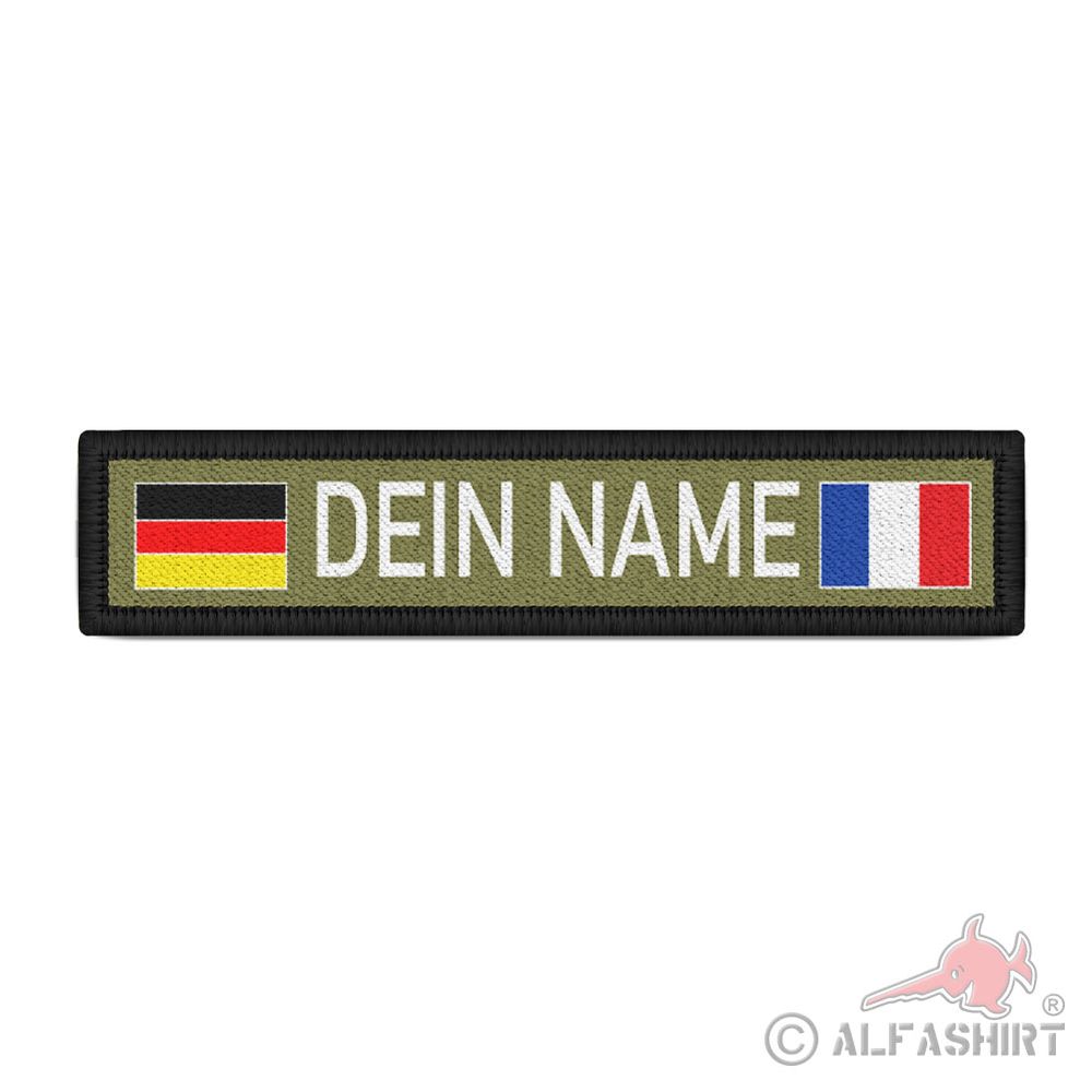 Namensschild Dein Name Personalisiert Frankreich Patch Aufnäher  #37018